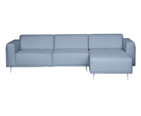 Sofá Modular com Chaise Esquerda Antonio Azul Nuvem | WestwingNow