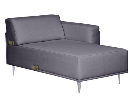 Sofá Modular com Chaise Esquerda Antonio Cinza Cimento | Westwing