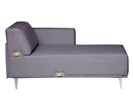 Sofá Modular com Chaise Esquerda Antonio Cinza Cimento | Westwing