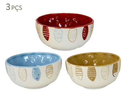 Jogo de Bowls em Cerâmica Dickinson - Colorido, Colorido | WestwingNow