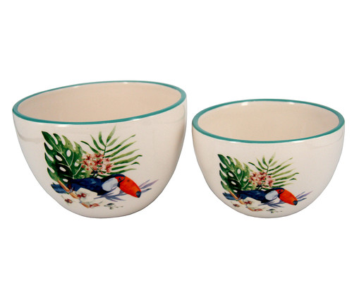 Jogo de Bowls em Cerâmica Toucan - Azul, Azul | WestwingNow