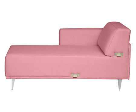 Sofá Modular com Chaise Direita Antonio Rosa Flamingo | WestwingNow