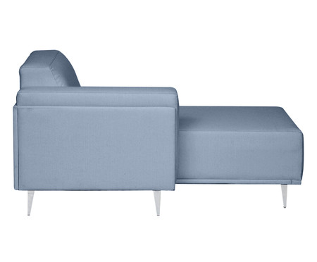 Sofá Modular com Chaise Direita Antonio Azul Nuvem | WestwingNow