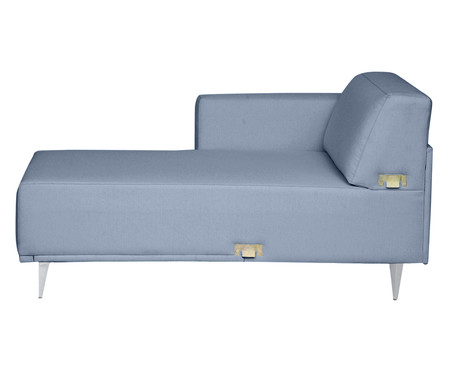 Sofá Modular com Chaise Direita Antonio Azul Nuvem | WestwingNow