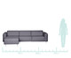 Sofá Modular com Chaise Direita Antonio Cinza Cimento, Cinza Cimento | WestwingNow