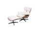 Poltrona Eames com Pufe - Branco, Branco | WestwingNow