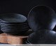 Jogo de Pratos Fundo Orgânico Carbon Abstrato, Preto | WestwingNow