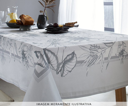 Toalha de Mesa Leeds Cinza Escuro - 180X180cm | Westwing