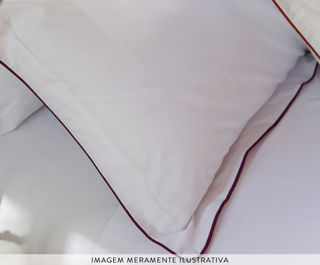 Duvet com Vivo Basics Branco e Violeta - 200 Fios | WestwingNow
