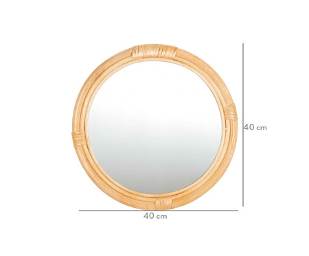 Espelho de Parede em Fibra Natural Davi - 40cm | WestwingNow