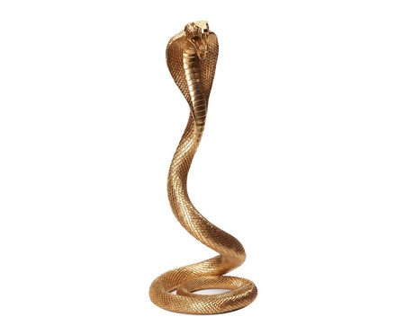 Escultura Serpente - Dourado