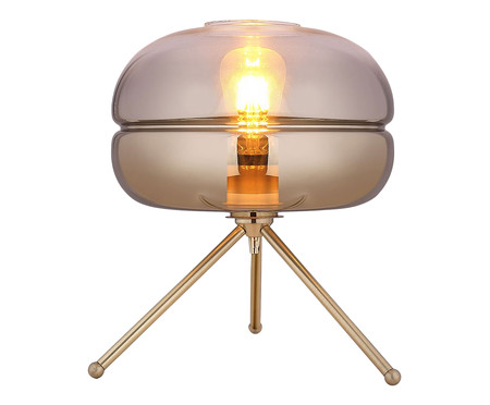 Luminária de Mesa Amber Dourada - Bivolt