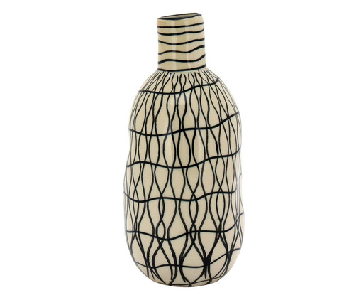 Vaso em Cerâmica Hannah - Bege, Bege,Preto | WestwingNow