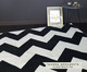 Tapete Pequeno Belga Geometric Merlina - Preto e Branco, Preto e Branco | WestwingNow