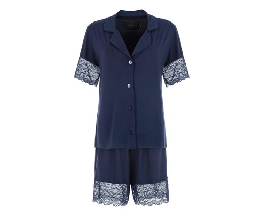 Pijama Curto Romanelli - Azul Marinho, Azul Marinho | WestwingNow