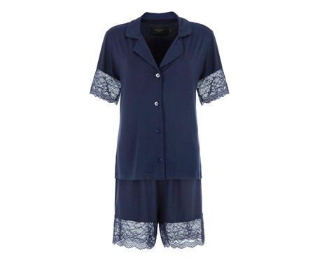 Pijama Curto Romanelli - Azul Marinho