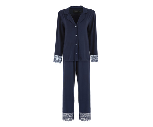 Pijama Longo Romanelli - Azul Marinho, Azul Marinho | WestwingNow