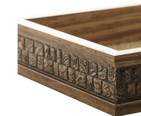 Bandeja para Servir em Madeira Gardner - Marrom | Westwing