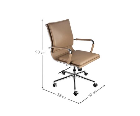 Cadeira Office Soft Baixa - Caramelo | WestwingNow
