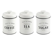 Jogo de Porta-Condimentos Coffee, Tea & Sugar | WestwingNow