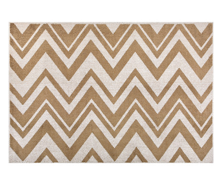 Tapete Classic Chevron - Bege e Caramelo