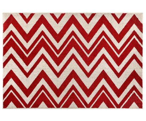 Tapete Classic Chevron - Bege e Vermelho, Bege e Vermelho | WestwingNow