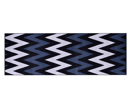 Tapete Passadeira Renaissance Zigzag - Preto