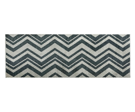 Tapete Passadeira Classic Chevron - Cinza