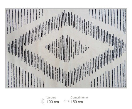 Tapete Indiano Konya - Creme e Preto | Westwing