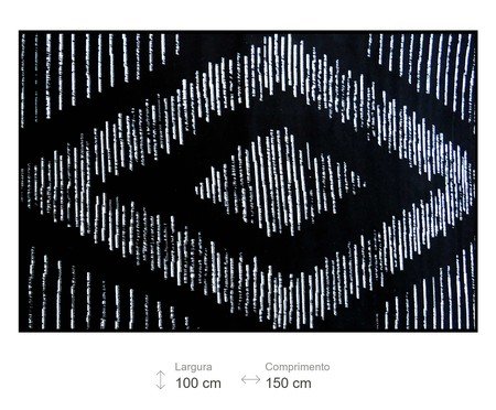 Tapete Indiano Konya - Preto e Creme | Westwing