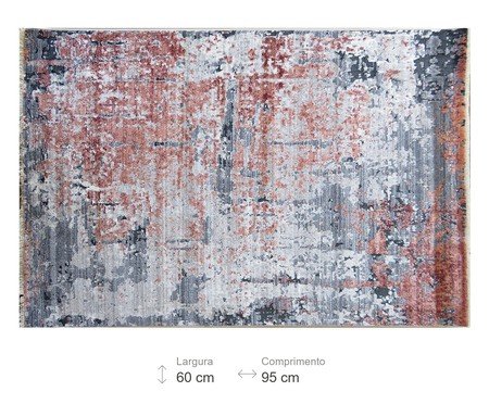 Tapete Pequeno Turco Manhattan - Cinza e Rosé | Westwing