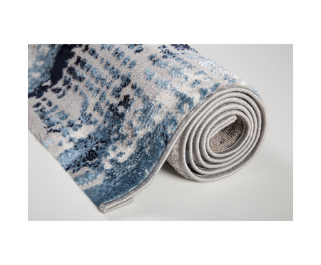 Tapete Turco Super Soft Abstrato 2 Tons - Azul | WestwingNow