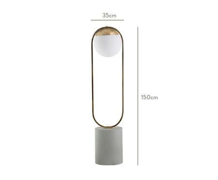 Luminária de Mesa Aurora Cinza Grande - Bivolt | Westwing