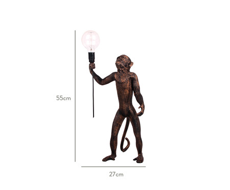 Luminária de Mesa em Resina Macaco Bronze - Bivolt | WestwingNow