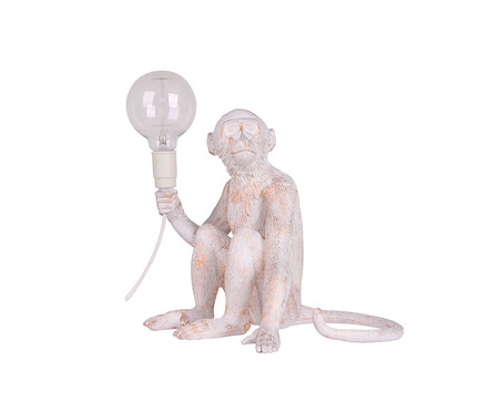 Luminária de Mesa em Resina Macaco Branco - Bivolt | WestwingNow