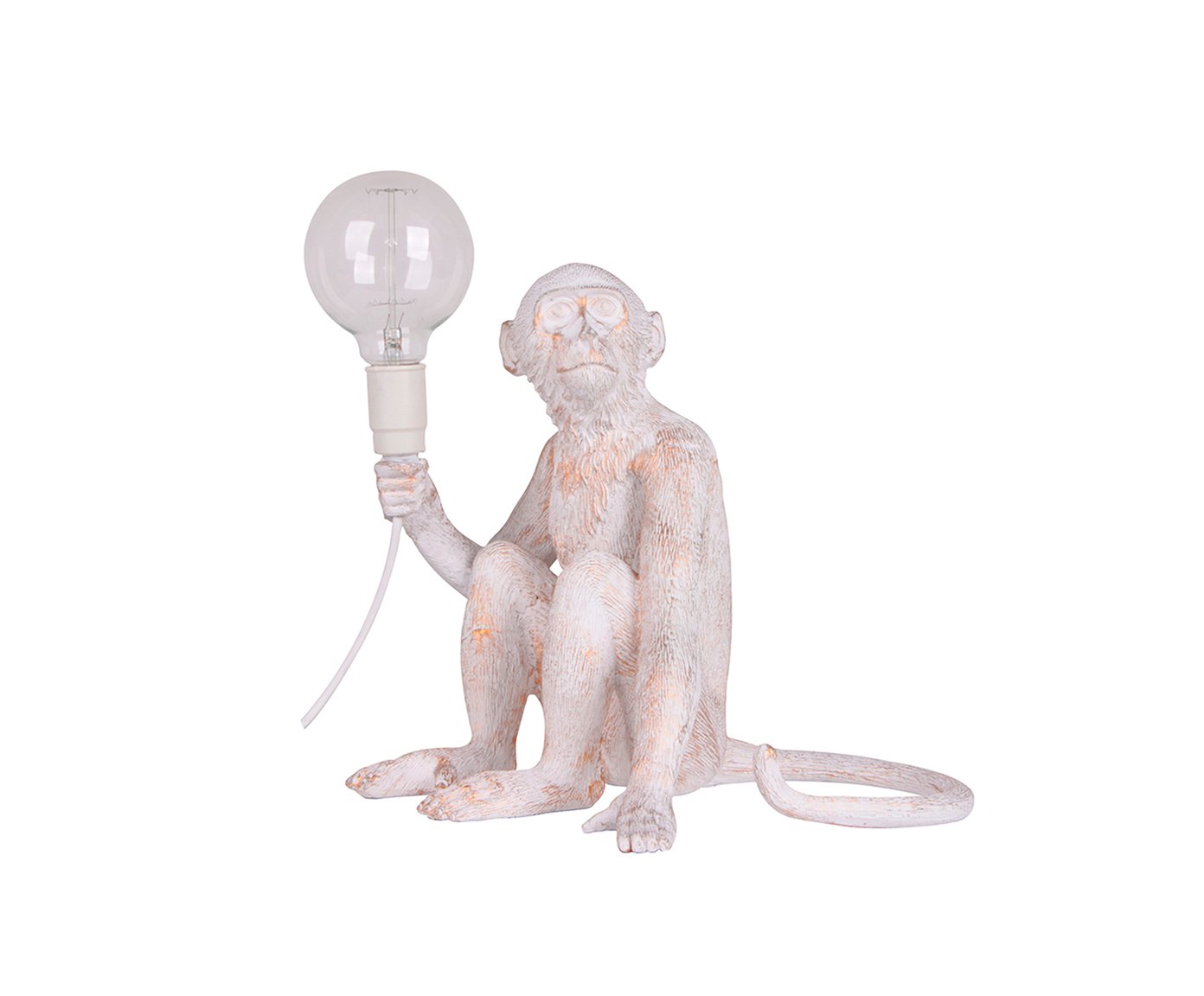 Luminaria macaco sentado branco – Saari Design