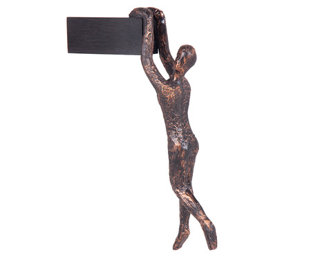Adorno de Parede em Resina Homem Escalando - Bronze | WestwingNow