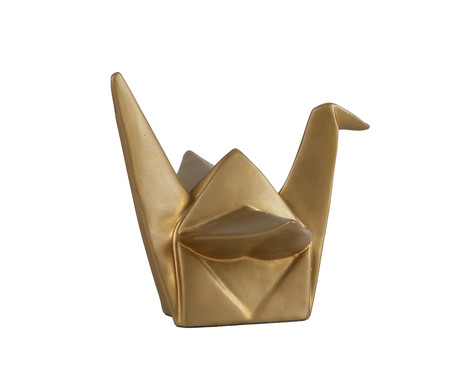 Adorno Origami em Resina de Passáro - Dourado | WestwingNow
