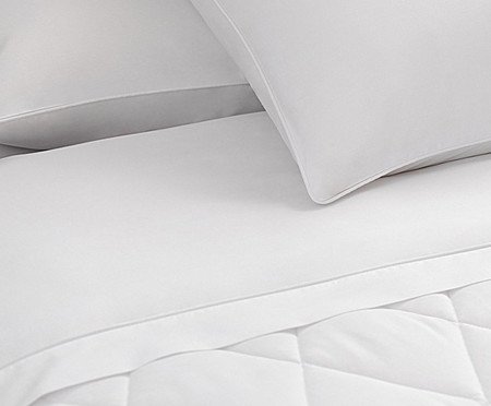 Jogo de Lençol Basic Percalle Branco 180 Fios | Westwing