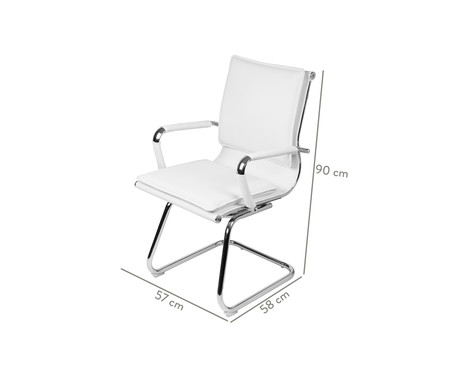 Cadeira Office Soft Fixa - Branco | WestwingNow