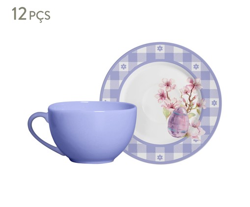 Jogo de Xícaras para Chá em Cerâmica Agnelo - Lilás, Lilás | WestwingNow