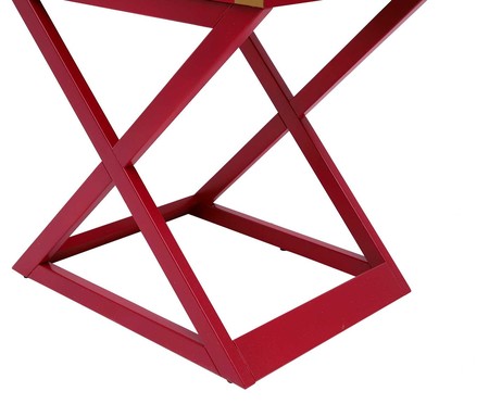 Mesa de Cabeceira Cross Firebrick - Vermelho | WestwingNow