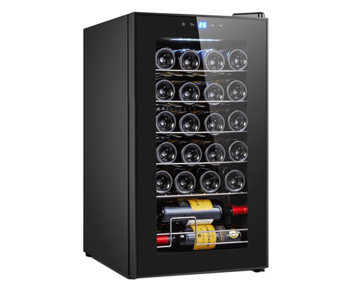 Adega Easycooler Compressor Lux para 24 Garrafas - Preto, Preto | WestwingNow