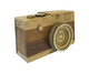Caixa de Música Câmera Fotográfica em Madeira Talhada Paln, Marrom | WestwingNow