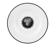 Prato para Sopa em Porcelana Herbariae - Branco e Preto | WestwingNow