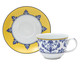 Xícara para Chá em Porcelana Castelo Branco - 01 Pessoa, Amarelo e Azul | WestwingNow