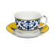 Xícara para Chá em Porcelana Castelo Branco - 01 Pessoa, Amarelo e Azul | WestwingNow