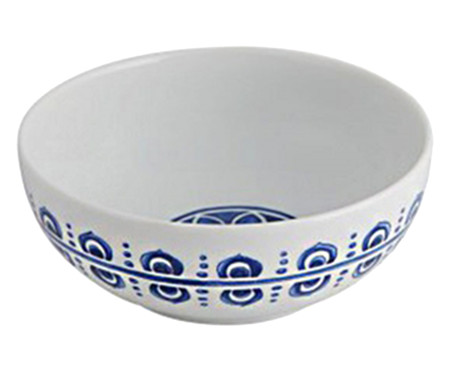 Saladeira em Porcelana Azure - Branco e Azul