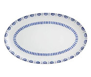 Travessa Oval em Porcelana Azure - Branco e Azul | WestwingNow