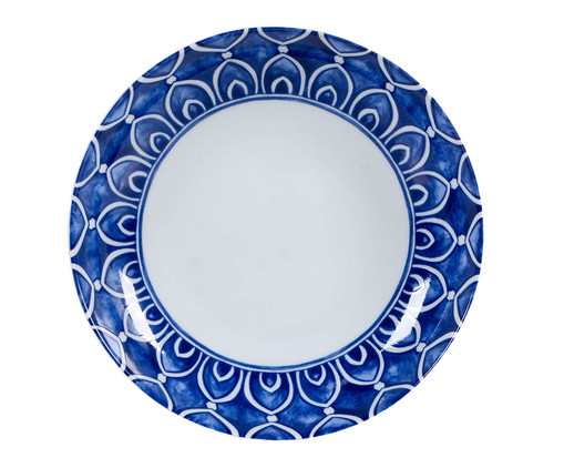 Prato para Sopa em Porcelana Azure  - Branco e Azul, Branco e Azul | WestwingNow